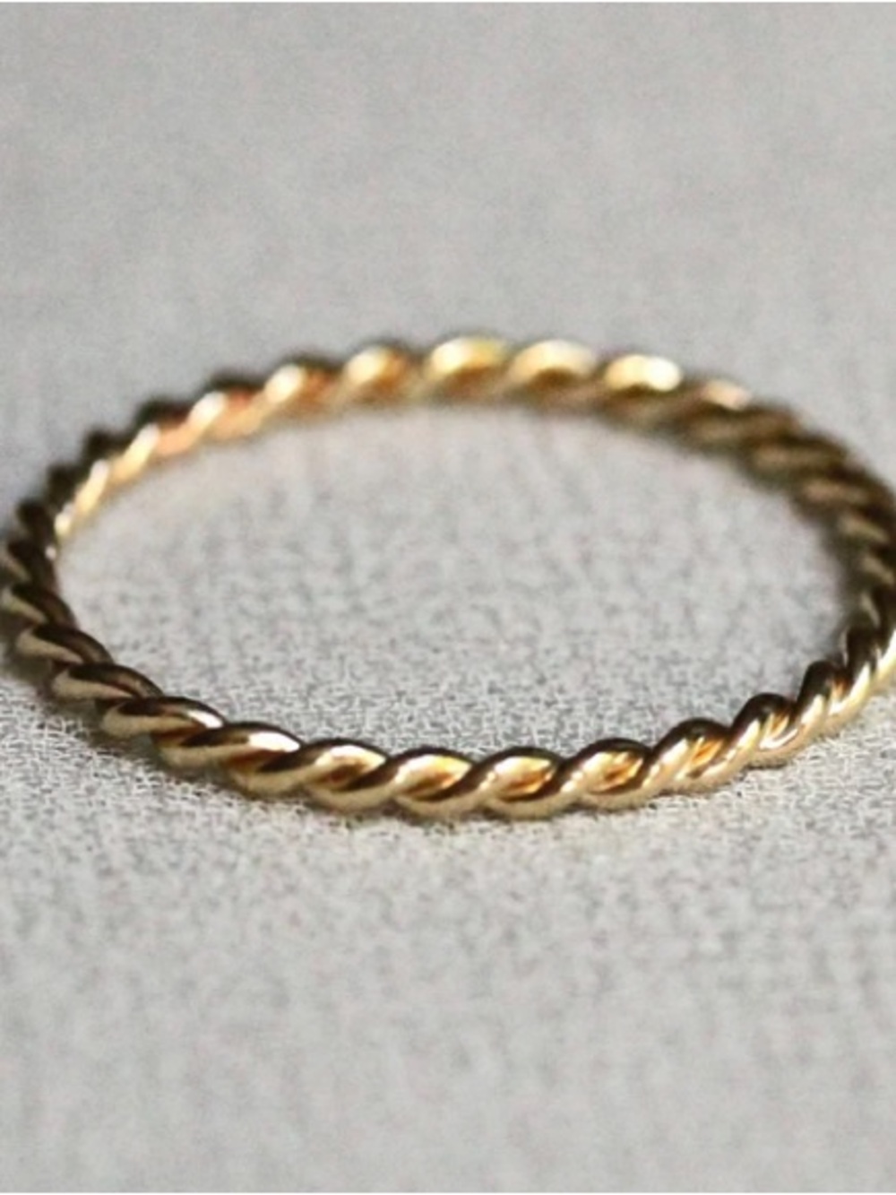 Hand Twisted Cable Rope Wedding Band Unique Stack-able Ring